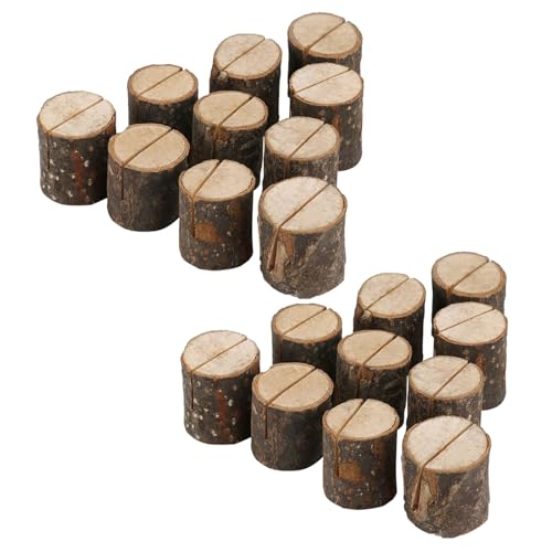 Tischnummernhalter aus Holz für Hochzeit, Namenskarten, Fotos, Memos, Notizhalter für Hochzeit, Party, Essen, Etiketten, Ständer, Notizen, 20 Stück von LAIOUSN