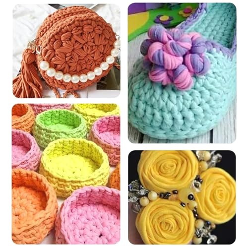 Weiches Webgarn, Polyester, Stricken zum Stricken und Häkeln, Decken, Handtaschen, 280 g/Rolle, buntes weiches Garn, 4 Rollen von LAIOUSN