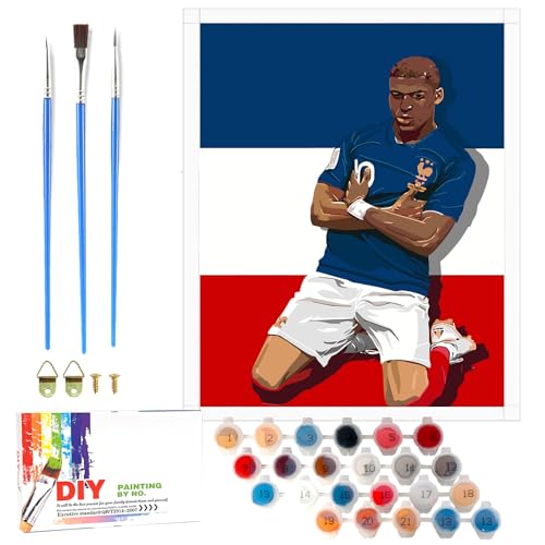 LAISU Fußball Malen Nach Zahlen für Erwachsene, Junior und Kinder Anfänger, KM10 Fussball Gemälde Bastelset mit Leinwand Pinseln Acrylfarben, 40x50cm Große DIY Painting für Jungen Mädchen ab 6 Jahre LAISU Fußball Malen Nach Zahlen für Erwachsene, Junior und Kinder Anfänger, KM10 Fussball Gemälde Bastelset mit Leinwand Pinseln Acrylfarben, 40x50cm Große DIY Painting für Jungen Mädchen ab 6 Jahre von LAISU