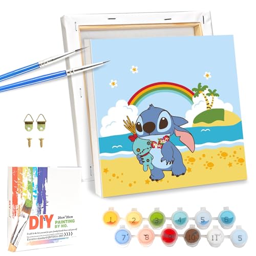 LAISU Malen Nach Zahlen mit Rahmen für Kinder, Junior und Erwachsene Anfänger, 20x20cm Kleine Cartoon Painting, DIY Gemälde Basteln Set mit Leinwand Pinseln Acrylfarben für Jungen Mädchen ab 6 Jahre LAISU Malen Nach Zahlen mit Rahmen für Kinder, Junior und Erwachsene Anfänger, 20x20cm Kleine Cartoon Painting, DIY Gemälde Basteln Set mit Leinwand Pinseln Acrylfarben für Jungen Mädchen ab 6 Jahre von LAISU