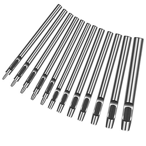 LAITER 12 Stücke Locheisensatz Locheisen Runde Stahl Hohl Punch Set Locher Cutter für Leder-Uhrenarmbänder Gürtel Leinwand Kunststoff Schuh Lochschneider Öse LAITER 12 Stücke Locheisensatz Locheisen Runde Stahl Hohl Punch Set Locher Cutter für Leder-Uhrenarmbänder Gürtel Leinwand Kunststoff Schuh Lochschneider Öse von LAITER