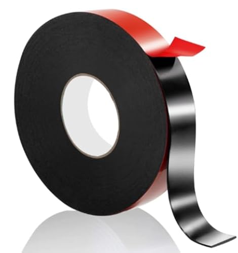 Doppelseitiges Klebeband, extra stark, 20 mm x 10 m, Acrylkleber, wasserdicht, für die Dekoration von Büro und Haus, Schwarz Doppelseitiges Klebeband, extra stark, 20 mm x 10 m, Acrylkleber, wasserdicht, für die Dekoration von Büro und Haus, Schwarz von LAIVIYA