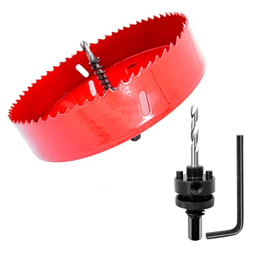 Lochsäge 130mm, LAIWEI Schwerlast Dorn lochbohrer, 4341 Bohrer, Lochfräser zum Bohren von Löchern in Holz, Aluminium, PVC und anderen Materialien, Bohrwerkzeuge von Laiwei