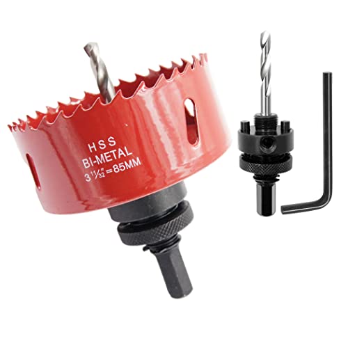 Lochsäge 85mm, LAIWEI Schwerlast Dorn lochbohrer, 4341 Bohrer, Lochfräser zum Bohren von Löchern in Holz, Aluminium, PVC und anderen Materialien, Bohrwerkzeuge von Laiwei