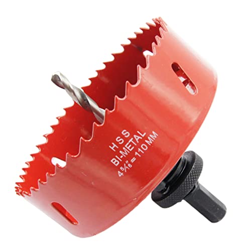 Lochsäge 110mm, LAIWEI Schwerlast Dorn lochbohrer, 4341 Bohrer, Lochfräser zum Bohren von Löchern in Holz, Aluminium, PVC und anderen Materialien, Bohrwerkzeuge Lochsäge 110mm, LAIWEI Schwerlast Dorn lochbohrer, 4341 Bohrer, Lochfräser zum Bohren von Löchern in Holz, Aluminium, PVC und anderen Materialien, Bohrwerkzeuge von Laiwei