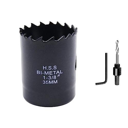 Lochsäge 35mm LAIWEI Bi-Metall Rundlochfräser HSS Kreissägekopf, 1,8 mm stark, Schnitttiefe bis 38mm, geeignet für Holz, Kunststoff, Gipskarton und Metallrohre von Laiwei