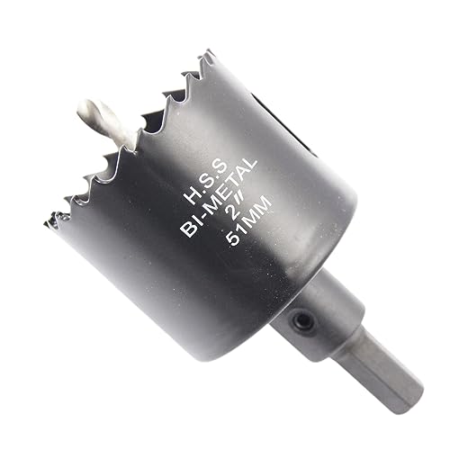 Lochsäge 51mm LAIWEI Bi-Metall Rundlochfräser HSS Kreissägekopf, 1,8 mm stark, Schnitttiefe bis 38mm, geeignet für Holz, Kunststoff, Gipskarton und Metallrohre Lochsäge 51mm LAIWEI Bi-Metall Rundlochfräser HSS Kreissägekopf, 1,8 mm stark, Schnitttiefe bis 38mm, geeignet für Holz, Kunststoff, Gipskarton und Metallrohre von Laiwei