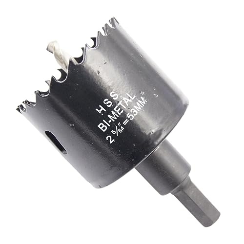 Lochsäge 53mm LAIWEI Bi-Metall Rundlochfräser HSS Kreissägekopf, 1,8 mm stark, Schnitttiefe bis 38mm, geeignet für Holz, Kunststoff, Gipskarton und Metallrohre von Laiwei
