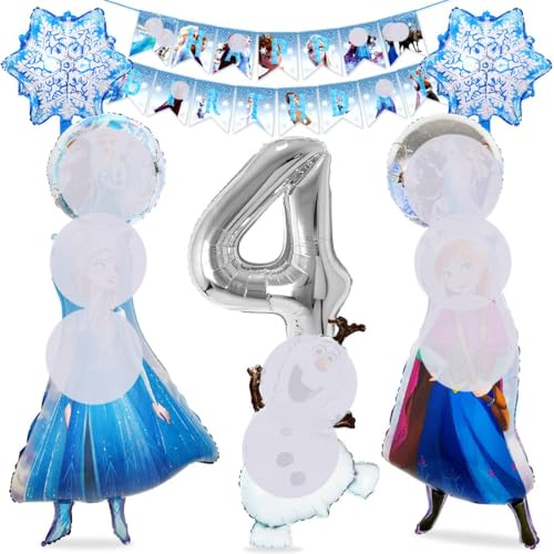 Blau Folienballon 4 Jahre,Blau Luftballon Deko Geburtstag 4 Jahre,Aluminium Ballon 4. Kindergeburtstag für Junge Party Dekoration Kinder von LAKIND