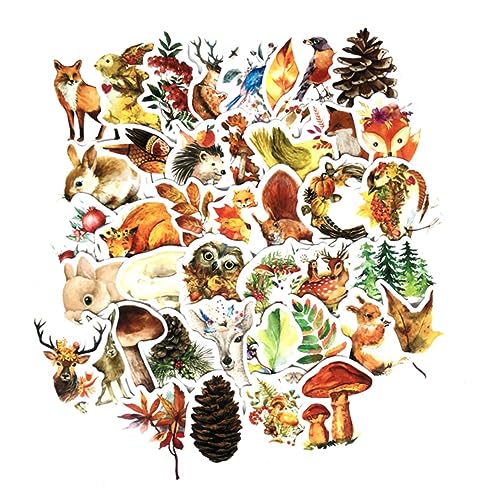 41Pcs Herbstwald Tiere Aufkleber Set - Bunte Graffiti Sticker Für Kinder Diy Dekoration Tagebuch Und Handyhüllen Ideal Für Halloween Und Partys 41Pcs Herbstwald Tiere Aufkleber Set - Bunte Graffiti Sticker Für Kinder Diy Dekoration Tagebuch Und Handyhüllen Ideal Für Halloween Und Partys von LALADEFIEE