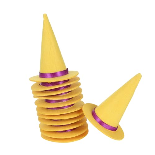 LALADEFIEE 12 DIY Mini-halloween-hüte: Vielseitiges Hexenhut- Aus Filz Für Weinflaschen, Cupcakes Und Kostümpartys – Mini-top-caps von LALADEFIEE