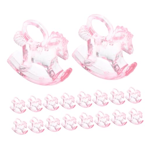 LALADEFIEE 24 Stück Acryl-schaukelpferd-anhänger, Mini-schaukelpferd-ornament, Desktop-ornament, Ideal Für Jungen Oder Mädchen, Babyparty-party-dekorationen, Gefälligkeiten Und Spiele von LALADEFIEE