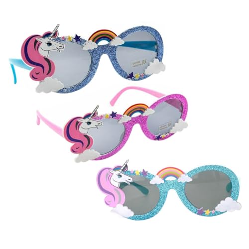 LALADEFIEE 3 Stück Teiliges Einhorn Partybrillen aus Robustem Kunststoff Bunte Cartoon Brillen für Kindergeburtstag Fasching Karneval und Outdoor Festivals Lustige Zufällige Zufällige Farbe LALADEFIEE 3 Stück Teiliges Einhorn Partybrillen aus Robustem Kunststoff Bunte Cartoon Brillen für Kindergeburtstag Fasching Karneval und Outdoor Festivals Lustige Zufällige Zufällige Farbe von LALADEFIEE