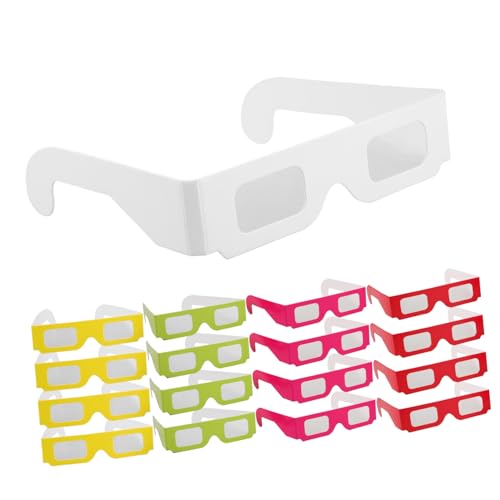 LALADEFIEE 30 Stück Brillen aus Papier Bunte Partybrillen für Filme Computerspiele Eyewear mit Lichteffekten als Partyzubehör und Valentinstagsgeschenk LALADEFIEE 30 Stück Brillen aus Papier Bunte Partybrillen für Filme Computerspiele Eyewear mit Lichteffekten als Partyzubehör und Valentinstagsgeschenk von LALADEFIEE