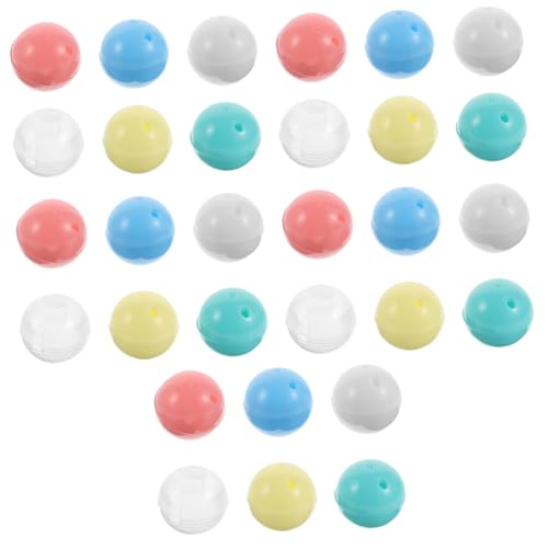 LALADEFIEE 30 Stück Leere Automatenkapseln, Runde Kapseln, Spielzeug-kaugummiautomaten, Kleine Plastikkugeln, Partygeschenke, Behälter Für Ostern, Partygeschenke von LALADEFIEE