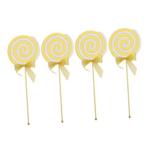 LALADEFIEE 4 Stück Große Foam Lollipop Requisiten Realistische Übergroße Bonbon-dekorationen Handliche Peppermint Props für Kindergarten Fasching Fotografie Kindergeburtstag Vielseitige von LALADEFIEE