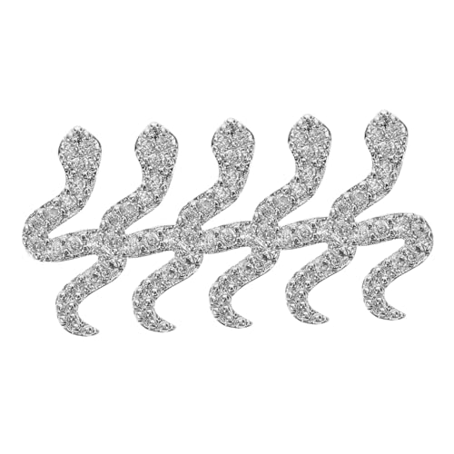 LALADEFIEE 5 Stück Schlangen-nagelkunst-charms, Gothic-legierung, 3d-schlangennagel-strasssteine, Retro-tier-nageljuwelen Für Diy-manikürezubehör, Silber LALADEFIEE 5 Stück Schlangen-nagelkunst-charms, Gothic-legierung, 3d-schlangennagel-strasssteine, Retro-tier-nageljuwelen Für Diy-manikürezubehör, Silber von LALADEFIEE