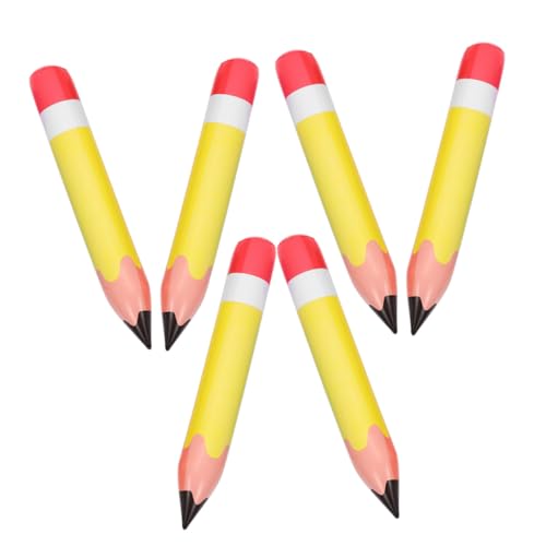 LALADEFIEE 6 Stück Aufblasbare Bleistift-deko PVC Große Schulanfang Requisite Langlebige Auffällige Klassenzimmer Partydekoration Buntstiftförmige Widerstandsfähige Geburtstags von LALADEFIEE