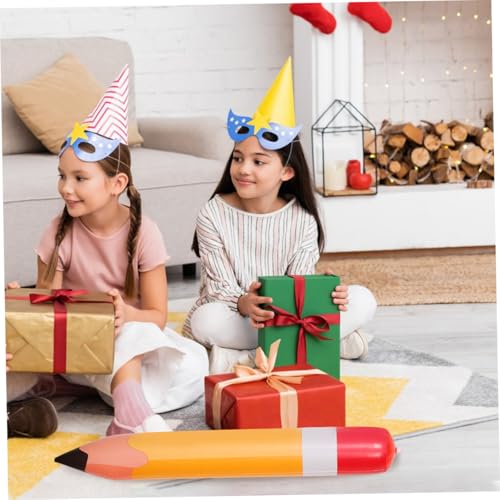 LALADEFIEE 7 Stück Teiliges Aufblasbares PVC Bleistift Bunte Jumbo Bleistifte als Schulanfang Deko Leichte Sichere Klassenzimmerhänger Vielseitige Party und Schuldekoration von LALADEFIEE