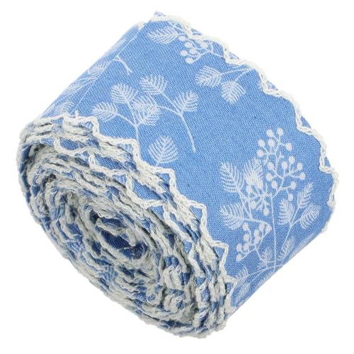 LALADEFIEE Jeansstoffband Mit Spitzenkante Für Haarschmuck Fransenbesatz Für Damen von LALADEFIEE