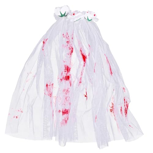 LALADEFIEE Gothic Halloween Schleier mit Haarkamm Langer Totenschädel Schleier für Party Cosplay und Kostüm Dekoratives Halloween Haarschmuck Accessoire LALADEFIEE Gothic Halloween Schleier mit Haarkamm Langer Totenschädel Schleier für Party Cosplay und Kostüm Dekoratives Halloween Haarschmuck Accessoire von LALADEFIEE