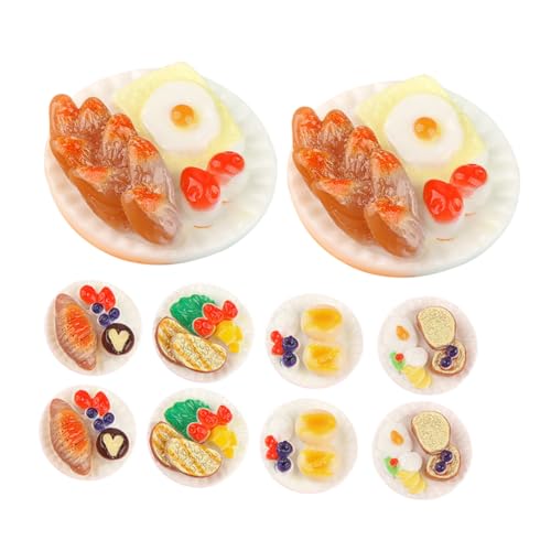 LALADEFIEE Realistische Miniatur-Lebensmittel-Charms Aus Kunstharz Flache Bezaubernde Dekorationen Für Scrapbooking Und Schmuckherstellung von LALADEFIEE