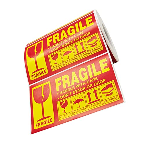 1Rolle Fragile Aufkleber Pflegehinweise Selbstklebende Versandetiketten für Zerbrechliche Stark Haftend für Karton 1Rolle Fragile Aufkleber Pflegehinweise Selbstklebende Versandetiketten für Zerbrechliche Stark Haftend für Karton von LALAFINA