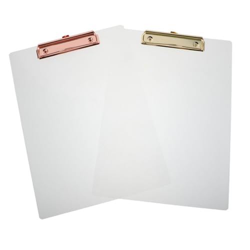 2 Stück Transparente Klemmbretter Im A4-format Mit Clip: Dokumentenhalter Aus Kunststoff Für Büro, Klassenzimmer – Aktenorganisationstafeln Für Die Werkstatt 2 Stück Transparente Klemmbretter Im A4-format Mit Clip: Dokumentenhalter Aus Kunststoff Für Büro, Klassenzimmer – Aktenorganisationstafeln Für Die Werkstatt von LALAFINA
