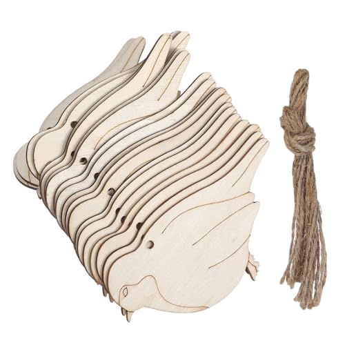 20 Stück Unbehandelte Holzvogel Ornamente Blanke Ausschnitte Aus Holz In Vogelform Für Heimwerkerarbeiten Zum Aufhängen Blanke Holzscheiben Für Scrapbooking von LALAFINA