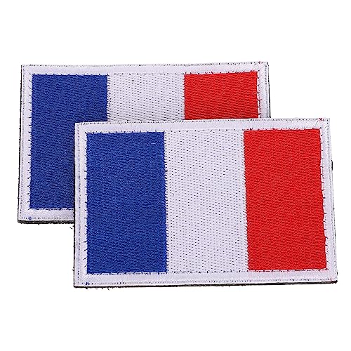 2Stücke Nationalflaggen Aufnäher Bestickte Patches für DIY Projekte Patch für Hüte und Taschen Material Charmantes Design für Bastelarbeiten von LALAFINA