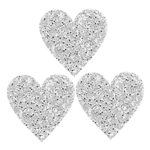 3 Stück Bling Strass Aufkleber Selbstklebende Herz Applikations Patches – Kristall Strass Aufkleber Für Stoff DIY Kleidung 3 Stück Bling Strass Aufkleber Selbstklebende Herz Applikations Patches – Kristall Strass Aufkleber Für Stoff DIY Kleidung von LALAFINA