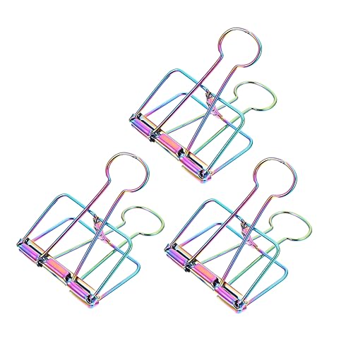 3 Stück Kreative Büroklammern Dekorative Datei Clips Praktische Paper Clamps für Organisation von Dokumenten und Rechnungen für Schule und Büro Farbenfrohes Design von LALAFINA