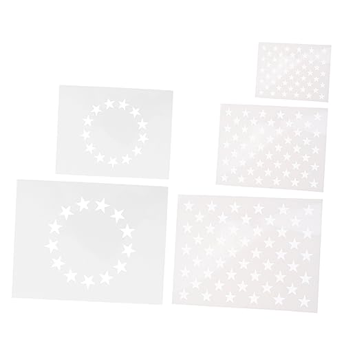 5 Stück Teiliges Schablonen für Amerikanische Flagge Wiederverwendbare Stern Schablonen Holz Wänden und Mehr für DIY Wandkunst und Projekte zu Unabhängigkeitstag von LALAFINA