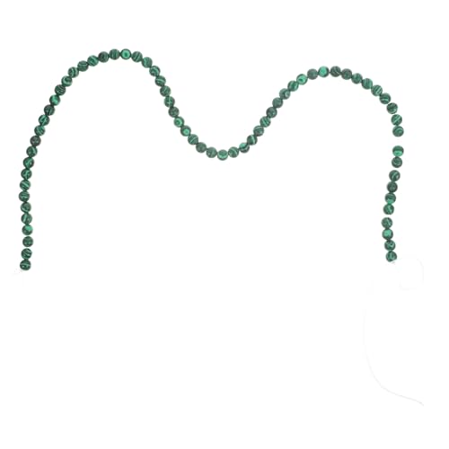 LALAFINA 1 Malachitgrüne Lose Perlen Für Armbänder DIY Zubehör Perlen Zur Herstellung Von Ohrringen Natürliche Perlen Für Die Schmuckherstellung Dekorative Abstandsperlen Runde Lose von LALAFINA