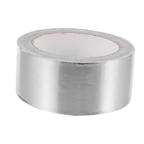 LALAFINA 1 Rolle Aluminiumfolien Klebeband Wärmedämmendes Dichtband für Rohrisolierung und Heizungsanlagen Hochtemperaturbeständig Vielseitig Einsetzbar Elektrisch Leitend von LALAFINA