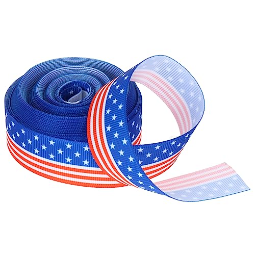 LALAFINA 1 Rolle Dekoratives Satinband für Amerikanischen Unabhängigkeitstag Yards Breit Vielseitig Einsetzbar für Diy Dekoration Geschenkverpackung und Festtagsprojekte und Farbecht von LALAFINA