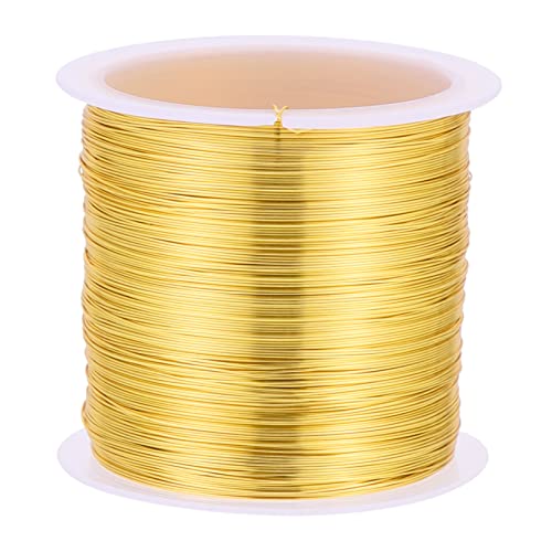 LALAFINA 1 Rolle Flexibler Kupferdraht für Schmuckherstellung Basteldraht Gold für Perlen Drahtweben und Floristik für DIY Projekte und Kreative Handarbeiten von LALAFINA