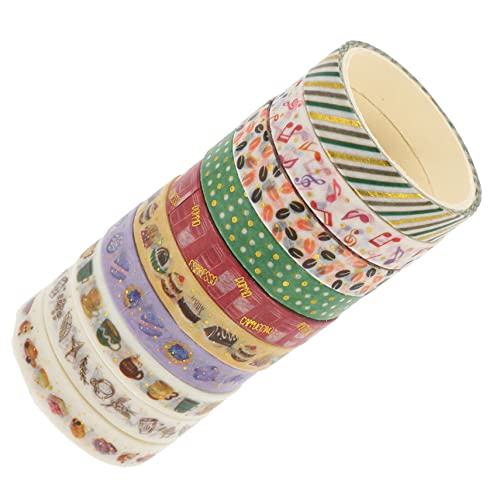 LALAFINA 1 Satz Dekoratives Klebeband Farbig Papierklebeband Selber Machen Uv Kunst Scrapbook-diy-klebebänder Ästhetisch Wickelbänder Journaling Flüsterpapier 10 Rollen LALAFINA 1 Satz Dekoratives Klebeband Farbig Papierklebeband Selber Machen Uv Kunst Scrapbook-diy-klebebänder Ästhetisch Wickelbänder Journaling Flüsterpapier 10 Rollen von LALAFINA
