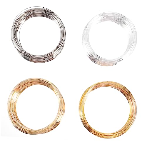 LALAFINA 1 Satz Diy Metallringe Für Schmuckherstellung Handgemachte Kreise Hochwertigem Draht Für Armbänder Und Ohrringe Für Kreative Projekte 4 Stück von LALAFINA