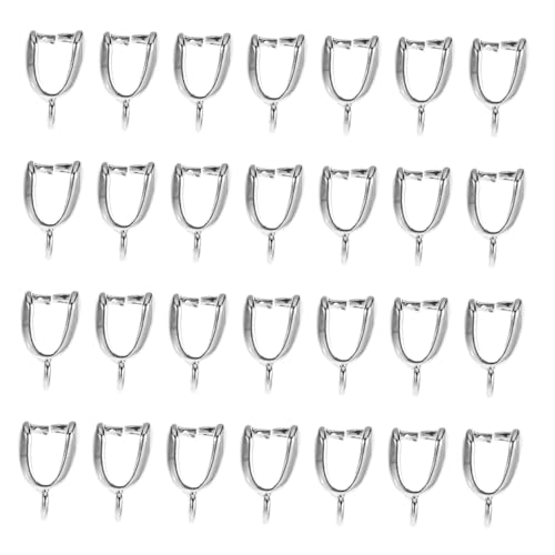 LALAFINA 1 Satz Diy Ohrclips Clips Schmuck Zubehör Für Ohrringe Und Anhänger Silber Für Schmuckherstellung Und Kreative Bastelprojekte 40 Stück von LALAFINA