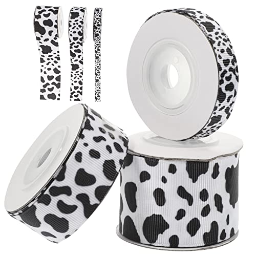 LALAFINA 1 Satz Kuhmuster Geschenkband Set Yards Grosgrain Bänder für Diy Handwerk und Partydekoration Leicht und Langlebig für Ballons Bilderrahmen und Sträuße von LALAFINA