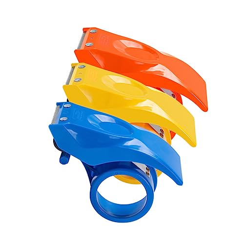 LALAFINA 1 Satz Kunststoff Klebebandabroller Mit Cutter Für Verpackung Umzug Und Versand Ergonomisches Design Leicht Für Breites Klebeband Für Effizientes Arbeiten 3 Stück von LALAFINA
