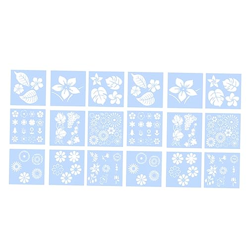 LALAFINA 1 Satz Teiliges Diy Schablonen Set Mit Blumen Und Blattdesigns Wiederverwendbare Malvorlagen Für Kreative Projekte Und Bastelarbeiten Für Scrapbooking Und Schulprojekte 18 Stück LALAFINA 1 Satz Teiliges Diy Schablonen Set Mit Blumen Und Blattdesigns Wiederverwendbare Malvorlagen Für Kreative Projekte Und Bastelarbeiten Für Scrapbooking Und Schulprojekte 18 Stück von LALAFINA
