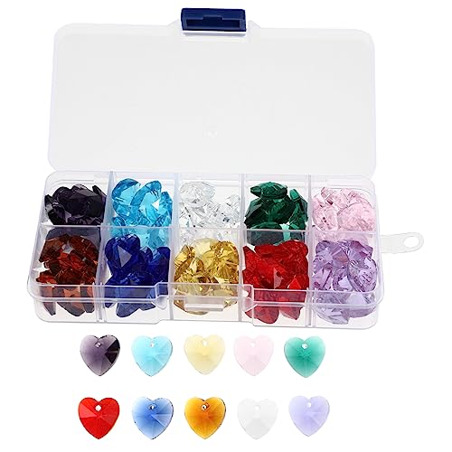 LALAFINA 1 Schachtel Herzförmige Spacer Perlen Kristallglas Handgemachte Lose Perlen für Diy Schmuck und Bastelprojekte Farben pro Box LALAFINA 1 Schachtel Herzförmige Spacer Perlen Kristallglas Handgemachte Lose Perlen für Diy Schmuck und Bastelprojekte Farben pro Box von LALAFINA