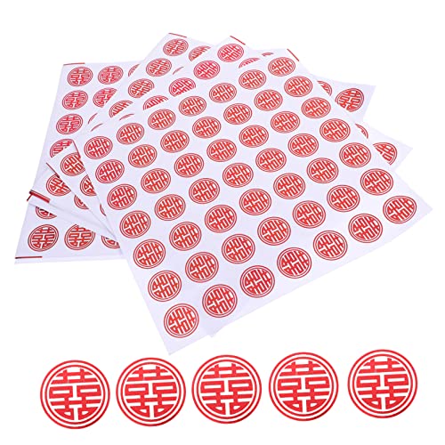 LALAFINA 10 Blatt Traditionelle Hochzeitsaufkleber Selbstklebende Dekoration Rote Siegelsticker für Romantische Feiern und Hochzeitsdekoration LALAFINA 10 Blatt Traditionelle Hochzeitsaufkleber Selbstklebende Dekoration Rote Siegelsticker für Romantische Feiern und Hochzeitsdekoration von LALAFINA