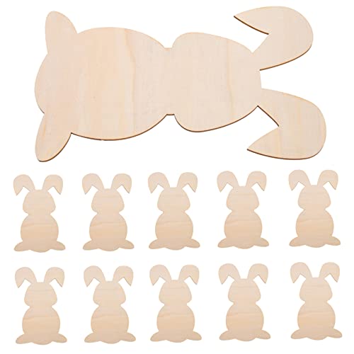 LALAFINA 10 Stück Diy Ostern Holzscheiben Unbemalte Holzhasen für Bastelprojekte Geeignet zum Malen und Dekorieren Diy Materialien für Ostern und Frühlingsdekoration LALAFINA 10 Stück Diy Ostern Holzscheiben Unbemalte Holzhasen für Bastelprojekte Geeignet zum Malen und Dekorieren Diy Materialien für Ostern und Frühlingsdekoration von LALAFINA