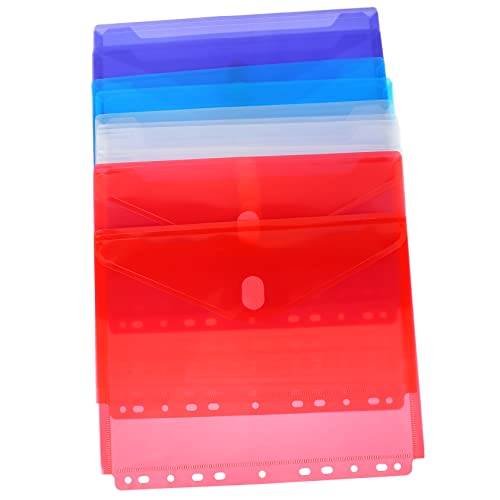 LALAFINA 10 Stück Dokumenten Aufbewahrungstaschen Transparente Dateiordner Bunte Aktenorganizer für Büro Schule und Zuhause Vielseitige Bürobedarfstaschen von LALAFINA