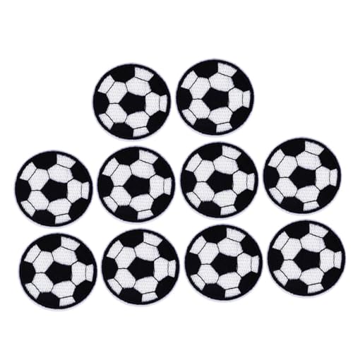LALAFINA 10 Stück Fußball Patches für Kleidung Austauschbare Strapazierfähige Aufnäher für Caps und Textilien Durchmesser zum Dekorieren und Reparieren von Kleidung von LALAFINA
