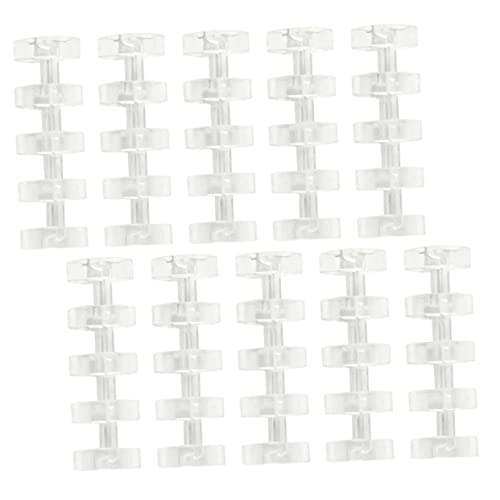 LALAFINA 10 Stück Segmentierte Binder für Kreatives Scrapbooking Flexible Ringbuch Clips Transparent Leicht und Tragbar für Künstler und Bürobedarf von LALAFINA