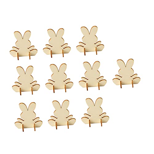 LALAFINA 10 Stück Teiliges DIY Holzkaninchen Lustige Holzfiguren für Kreative Dekoration Charmante Hasenornamente für Zuhause und Ostern LALAFINA 10 Stück Teiliges DIY Holzkaninchen Lustige Holzfiguren für Kreative Dekoration Charmante Hasenornamente für Zuhause und Ostern von LALAFINA